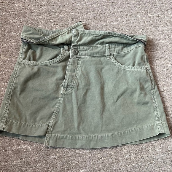 BDG Urban Outfitters Foldover Zipper Mini Skirt Green Size Medium - Picture 6 of 6